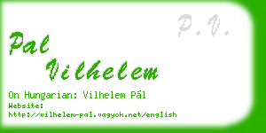 pal vilhelem business card